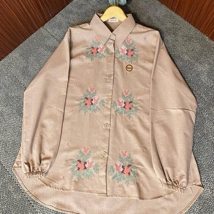 Blus katun bordir premium