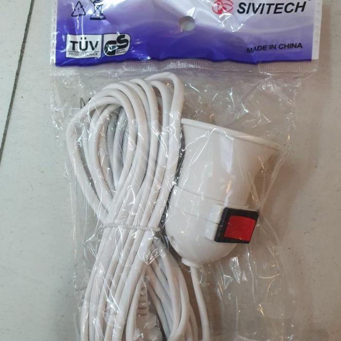 Fitting Gantung Lampu Kabel 4M + Saklar On Off