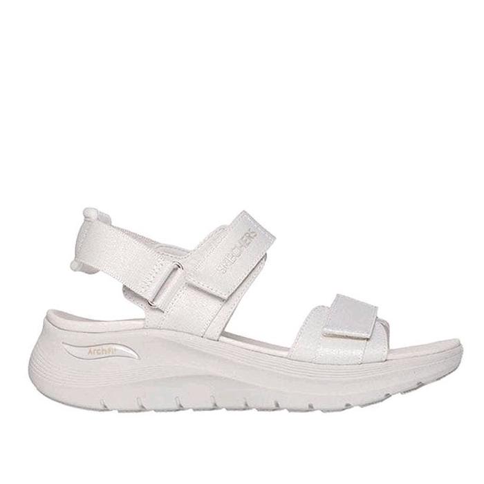 Sandal Skechers Arch Fit 2.0 Women's Sandal - Natural Sendal Wanita SKE119465OFW
