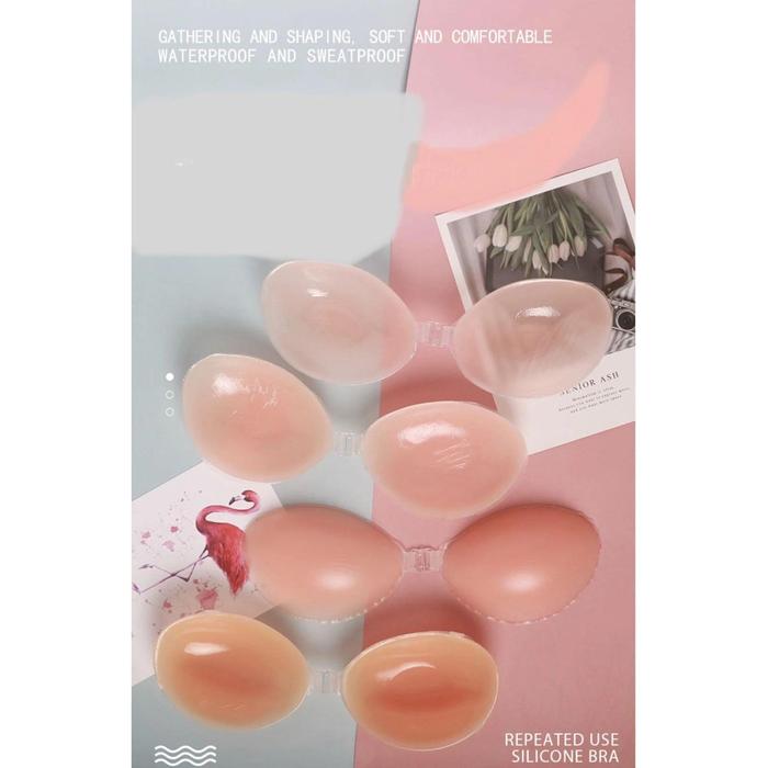 (PRIVASI AMAN) Silicone Sexy Backless Invisible Bra Tempel Penutup Puting Pentil