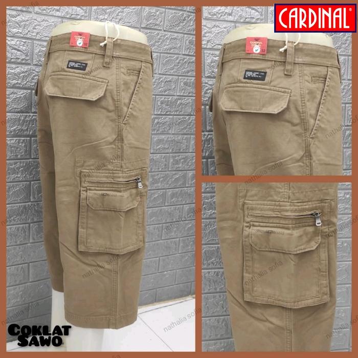 CARDINAL 7/8 ( di bawah lutut ) / celana 7/8 cargo pria 100% ORIGINAL size 27-38 / CELANA PENDEK CAR