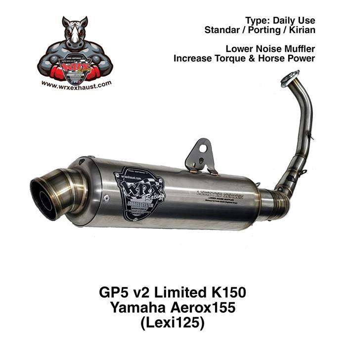 Knalpot Wrx Gp5 V2 Limited K150 Aerox155