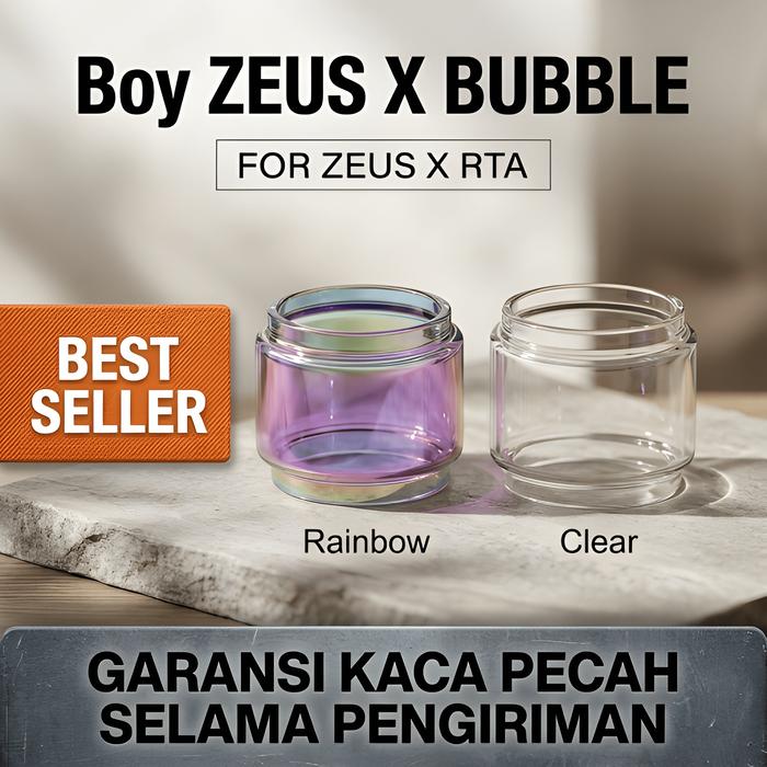 MURAH Fat Boy ZEUS X RTA Replacement Glass | kaca cembung bubble