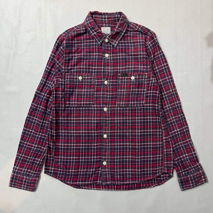 Lee Union Made Checkered Flannel Madras Work Shirt