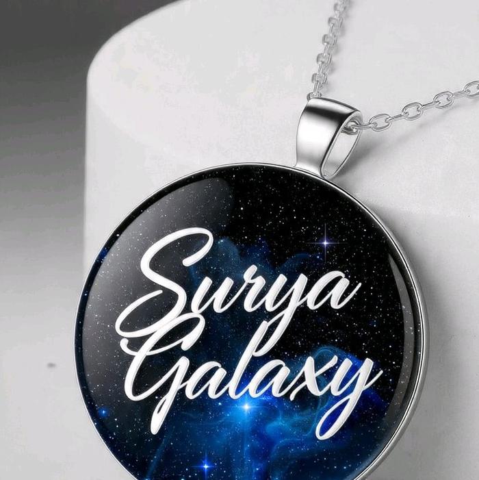 Kalung Liontin Tulisan surya.galaxy dengan Desain Elegan dan Menarik