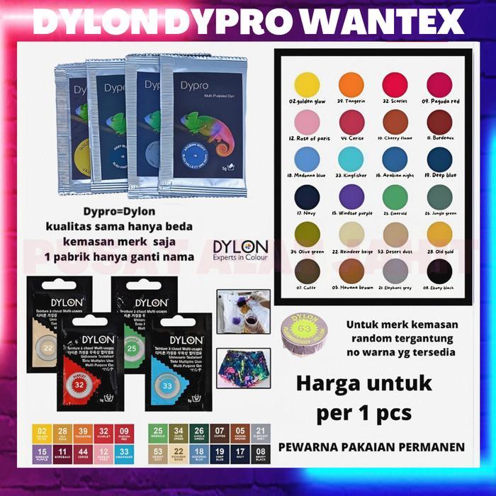Promo Dylon Dilon Wantek Pewarna Pakaian Tekstil Textile Kain Baju Kancing
