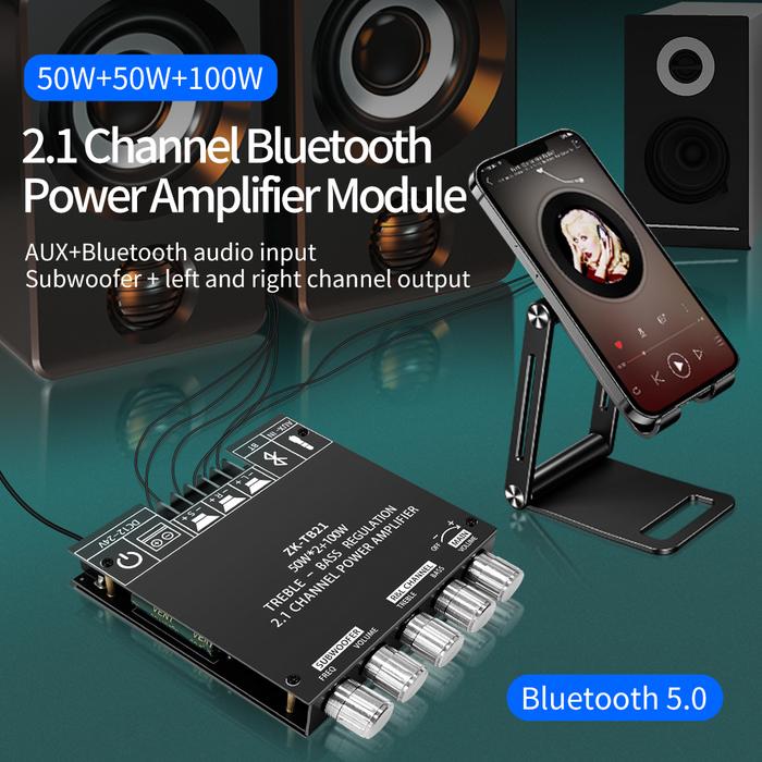 ZK-TB21 Bluetooth 5.0 2.1 Channel 50*2W+100W Power Audio Stereo