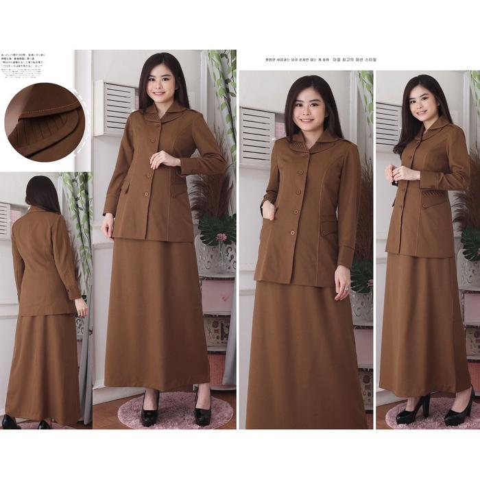 B&V Blazer PNS ASN Seragam PNS Pemda Baju Dinas Setelan Jas PDH Wanita - 7010 Pemda Aceh