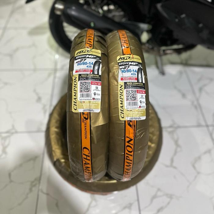 BAN FDR SPORT MP 27 90/80-14 MP27 RACING TIRE SOFT COMPOUND TUBELESS FDR MP27 90/80-14 MATIC MIO BEA