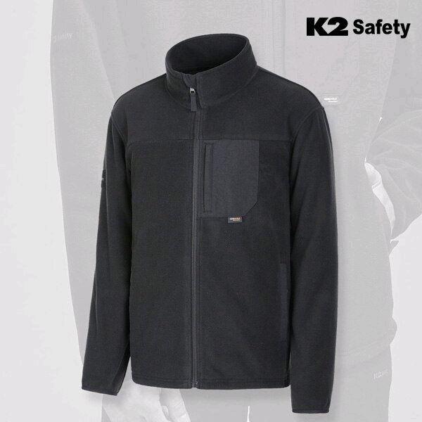 ORI Jaket Cowok Polar K2 Safety Hitam asian fit