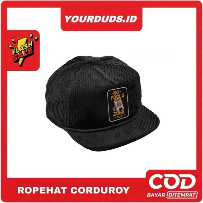 ROPEHAT topi visor pendek CORDUROY BORDIR NO FOOLS PREMIUM Laki Perempuan Skena bisa COD Fashion