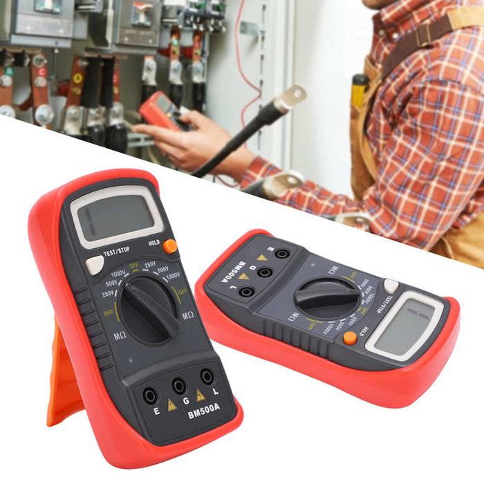 BM500A 1000V LCD Tester Resistensi Digital Tahanan Isolasi Meter