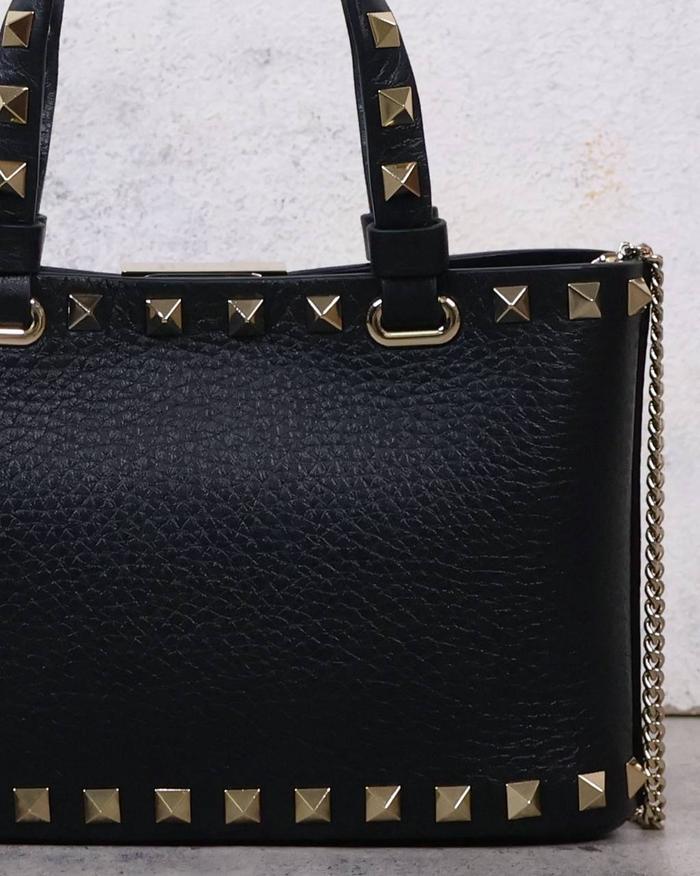 VALENTINO MINI ROCKSTUD TOTE BAG CLASSIC LEATHER