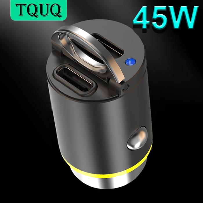 TQUQ 45W USB C Car Charger Adapter [2 PD45W] Car Fast Charger [Mini &