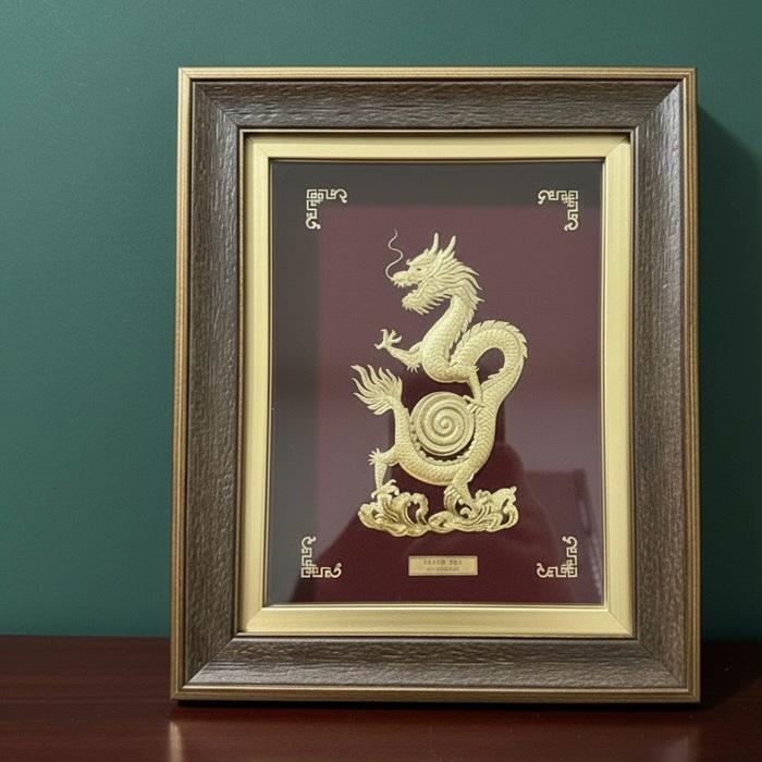 Original Naga emas 99.9 prima art simbol kekuatan dan keberuntungan