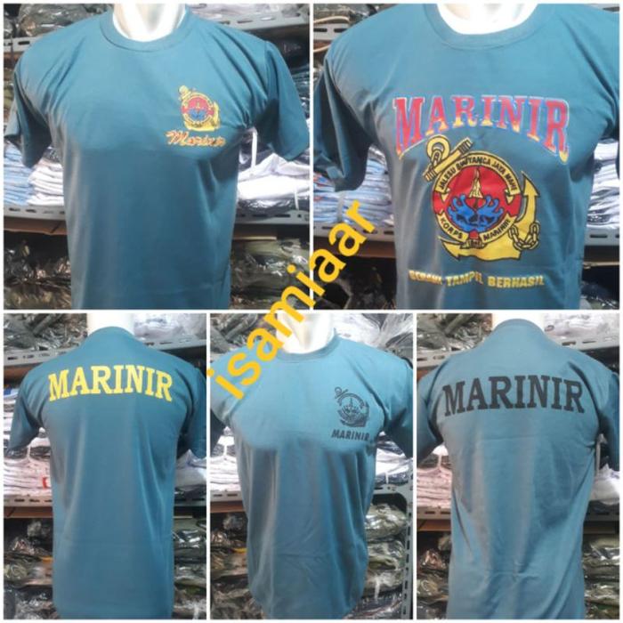 KAOS DALAM WARNA BIRU /DENGAN GAMBAR MARINIR