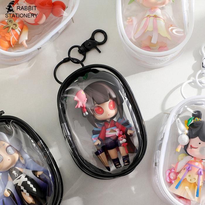 labubu Kotak Penyimpanan Bening/Kotak Penyimpanan Kabel Data Bening/-Rabbit_Stationery