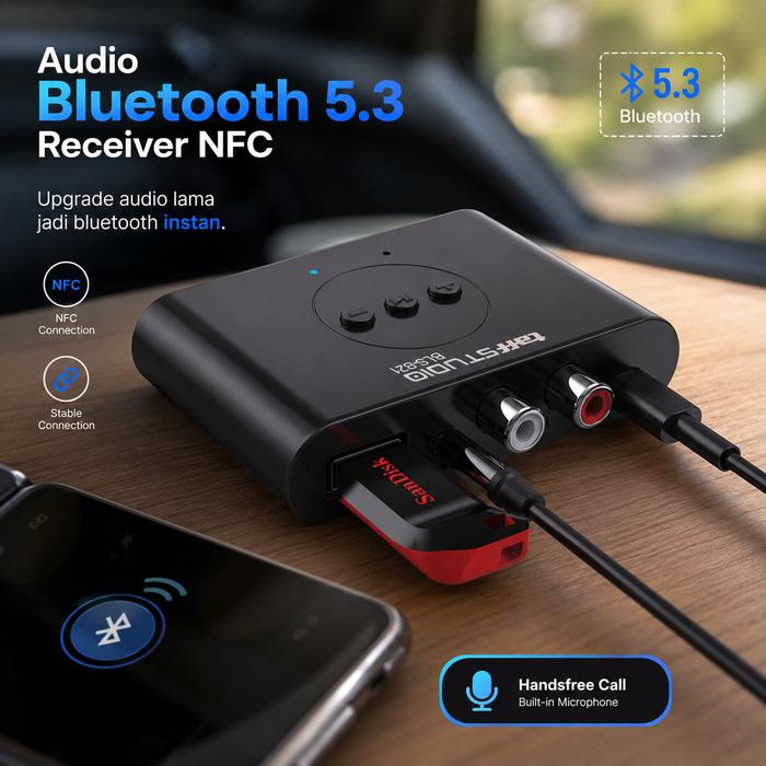 Mtos Mall | Receiver Audio Bluetooth | Adapter NFC 3.5mm | Bluetooth Audio 5.3