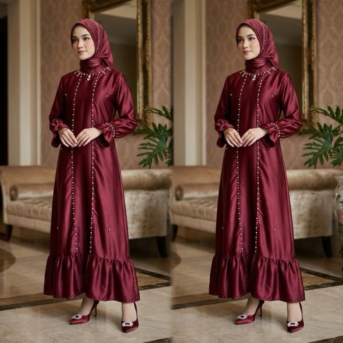 Alana Gamis Muslimah // Gamis Lebaran // Abaya Dress Syari Mewah