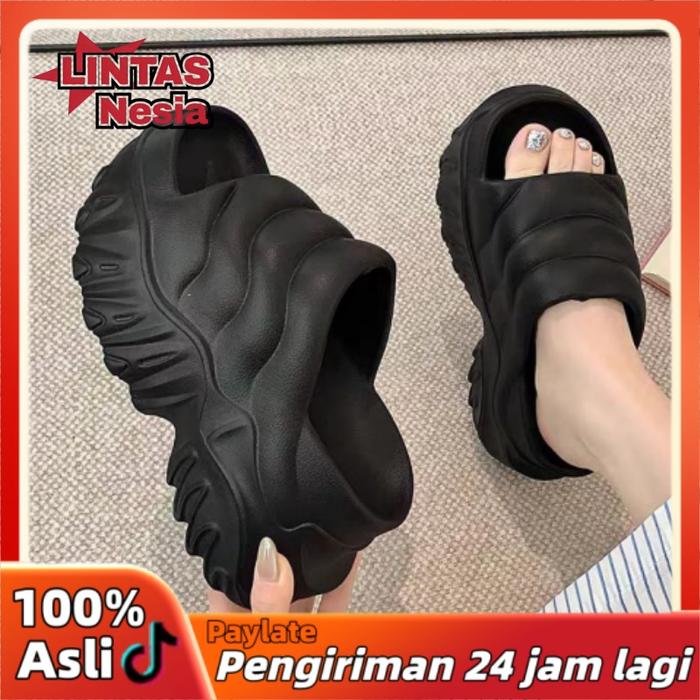 LintasNesia - Sandal Wanita Wedges Sandal Kodok Dewasa Tinggi FUJI Sandal Jelly Wanita Anti-selip