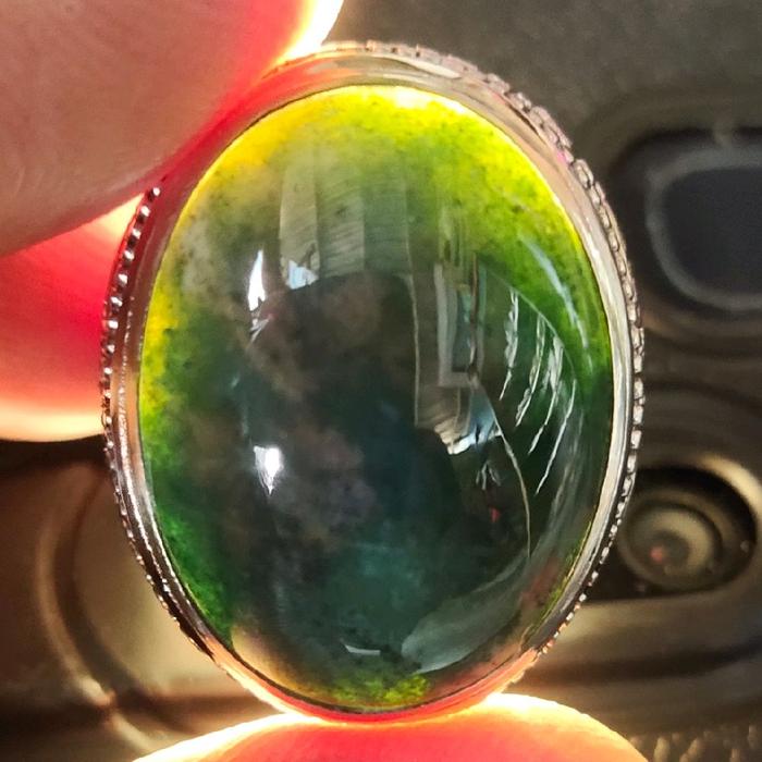 Batu Ijo Garut Lumut - moss agate - batu pancawarna lumut