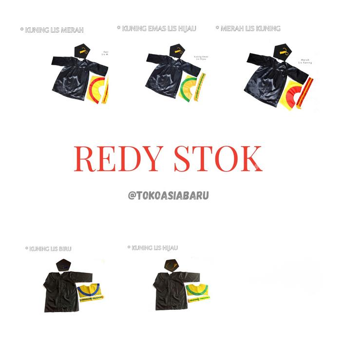 Toga Anak | Toga Wisuda | Saten | Paket Lengkap | Redy Stok!! Murah