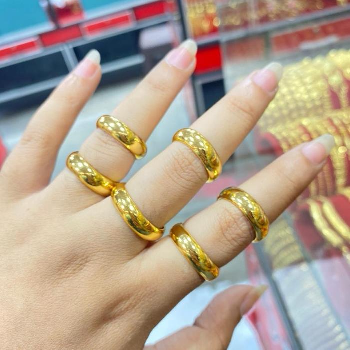 Cincin Emas Crum kristal asli Aceh mewah versi 1,5 Mayam