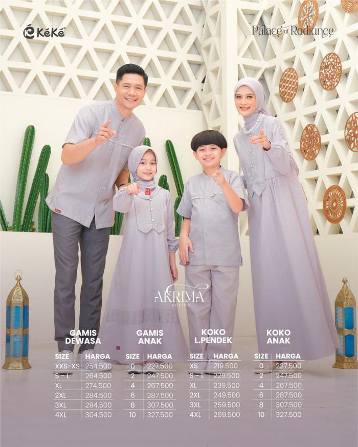[RAYYA SERIES 2026] SARIMBIT AKRIMA SILVER BY KEKE | SARIMBIT POLOS | SARIMBIT KELUARGA KEKE