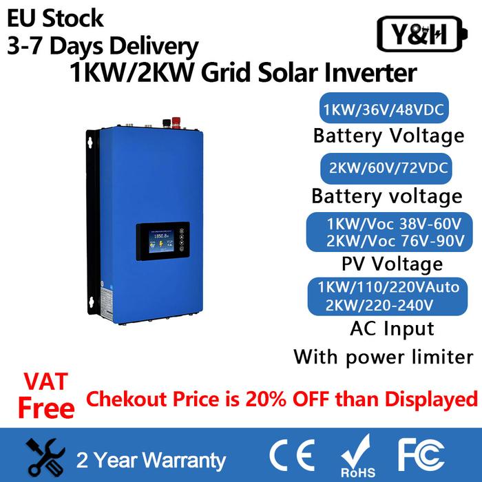 Y&H  MPPT Solar Grid Inverter With Power Limiter for Solar Panel or