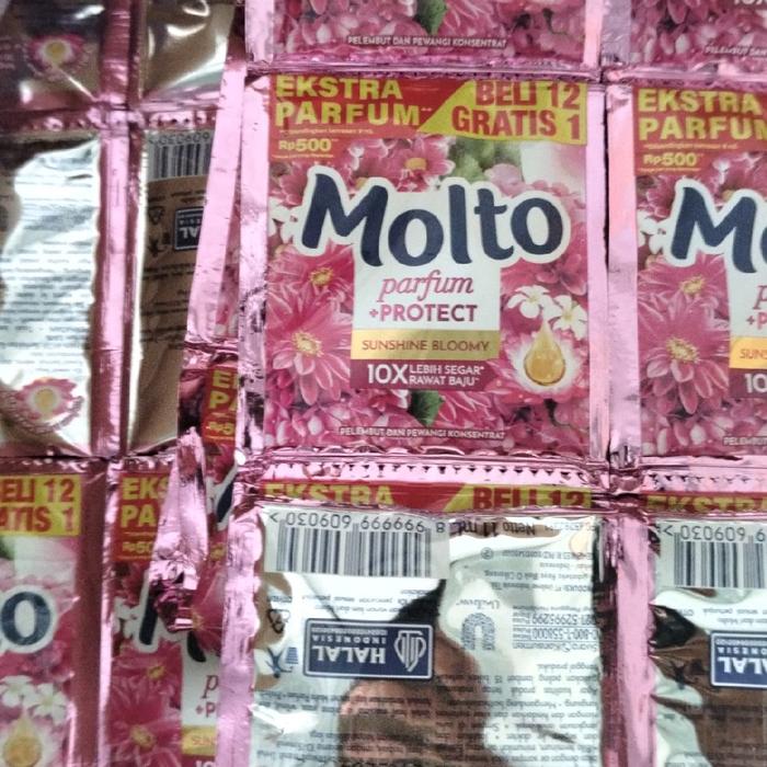 harga 5000 isi 13 pcs Molto Pure 4X Lebih Lembut Soft & Gentle Ekstra Parfum pewangi pakaian tahan l