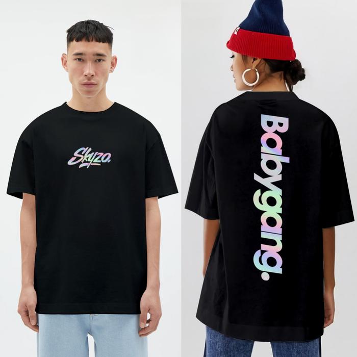 Kaos Baju Distro Katun Combed 24s Unisex Gambar BABYGANG SKYZO BABY GANG Logo Otomotif