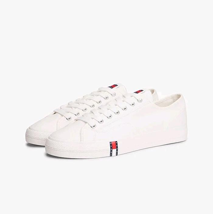 Tommy Hilfiger - Archive Flag Stripe Canvas Trainers Original Sepatu Sneakers Pria