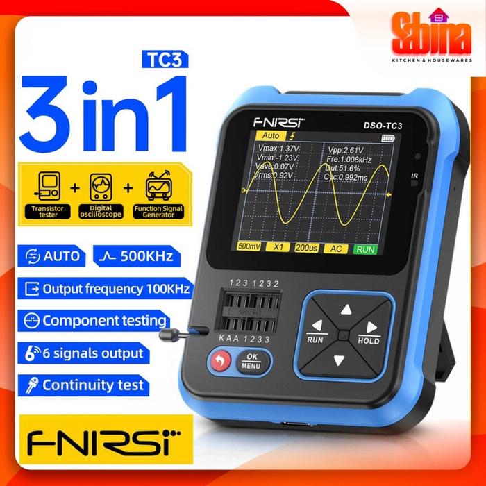 Digital Oscilloscope Transistor Tester Uji Sinyal Elektronik 1500 mAh