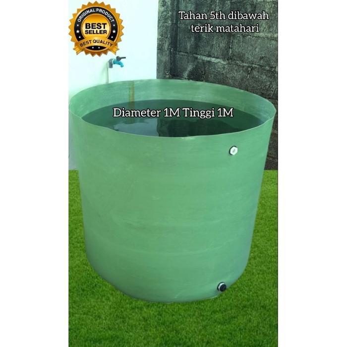 kolam bioflok diameter 1M tinggi 1M // kolam budidaya ikan//kolam tanpa rangka