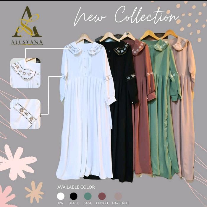 Alika dress by alesyana , gamis alesyana, gamis crngkle
