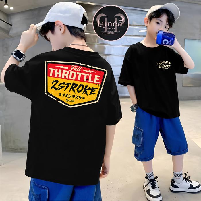 kaos Anak 2 tak 2 stroke EVILSMOKE FULL TROTTLE fiz r ninja rx king satria hiu lumba cotton combed p