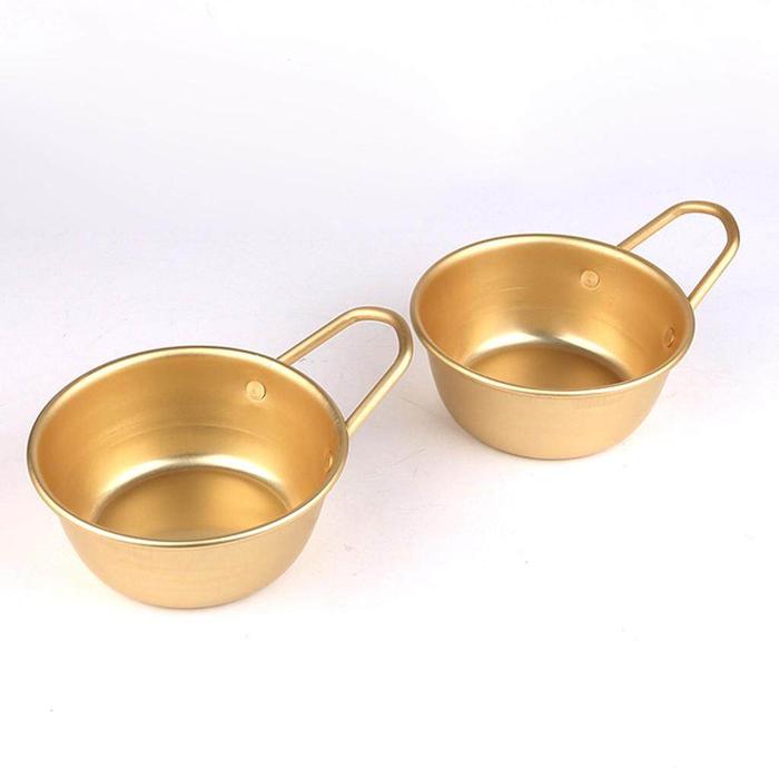 Loviver Korea Roh Anggur Beras Mangkuk Minum Mangkuk Aluminium