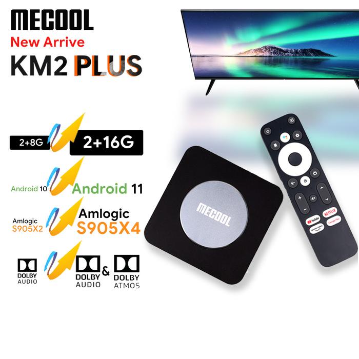MECOOL KM2 Plus 4K TV Box Android Amlogic S905X4 2G DDR4 Ethernet