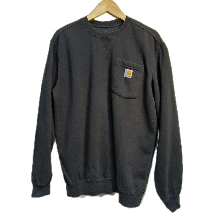 Crewneck Sweater Carhartt Pocket Basic Hitam Size L fit XL