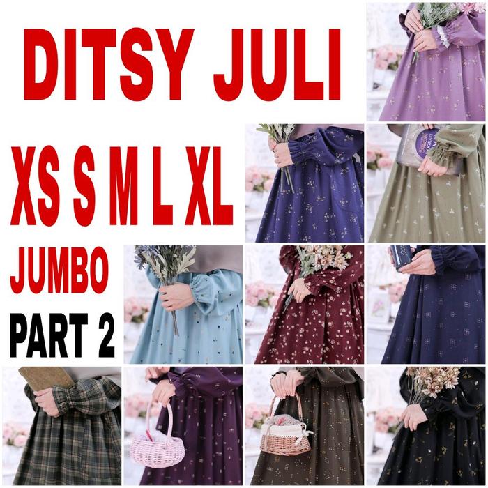 part 2 DITSY JULI SIZE XS S M L XL 2xl 3xl jumbo, soleia mauve, soleia navy, reenia thistle, reenia