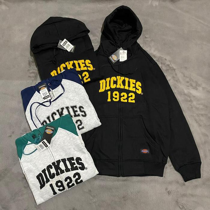 JAKET SWEATER HOODIE ZIPPER DICKIES 1922 ARCH LOGO BORDIR AUTHENTIC PREMIUM MIRROR 1:1 PULL TAG WASH