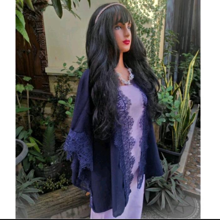 Cardigan  polos  mix renda . kode AAS-0093 Outher renda ,baju kondangan , Bridesmaids rompi vest Kar