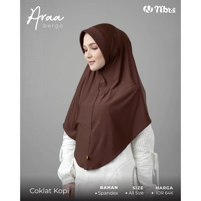 ARAA BERGO hijab instan NIBRAS Material Spandex