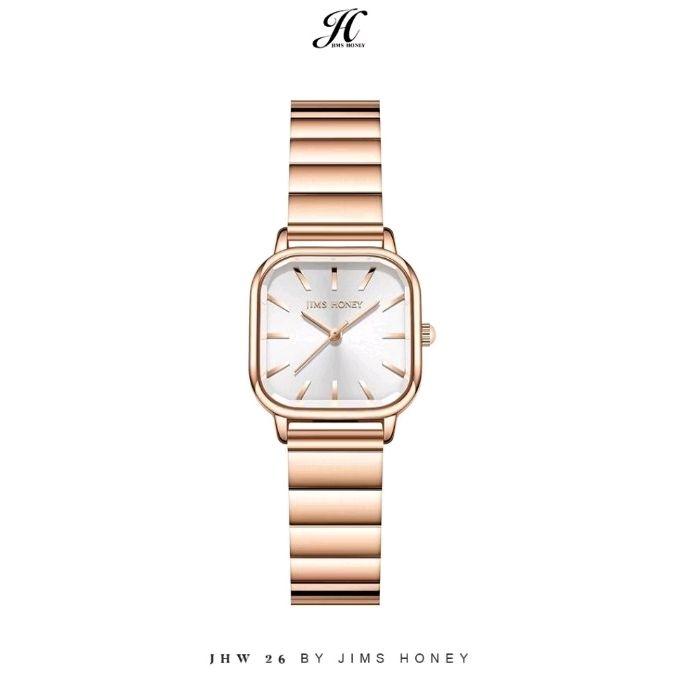 Jims Honey Jam Tangan Wanita Rose Gold Strap Elegan dan Stylish untuk Tampilan Mewah