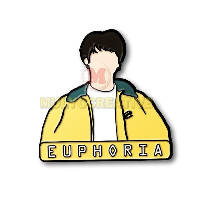 BTS Jungkook Euphoria Enamel Pin Black Plated Collection