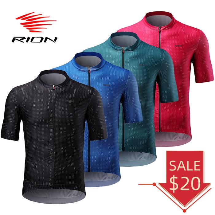 RION Man Bersepeda Maillot Pria MTB Jersey Pakaian Sepeda Kemeja