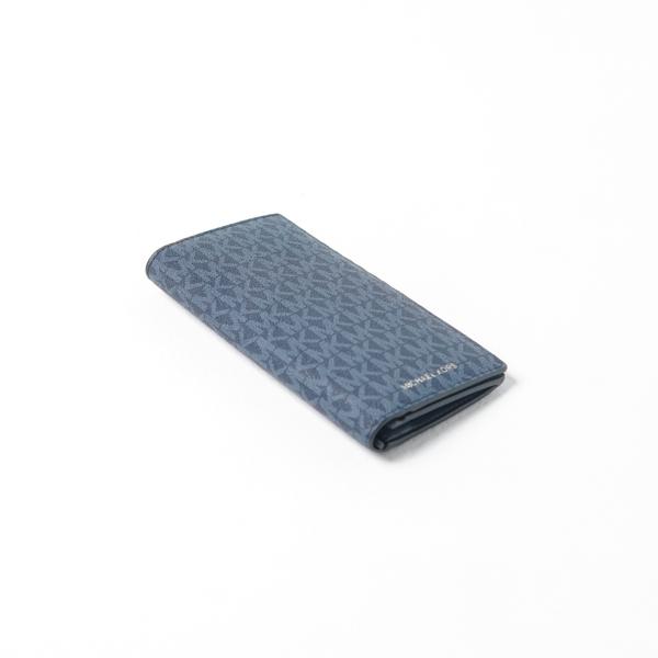 Dompet MICHAEL KORS COOPER MK MONOGRAM DARK BLUE NAVY BIFOLD LONG WALLET 100% ORIGINAL