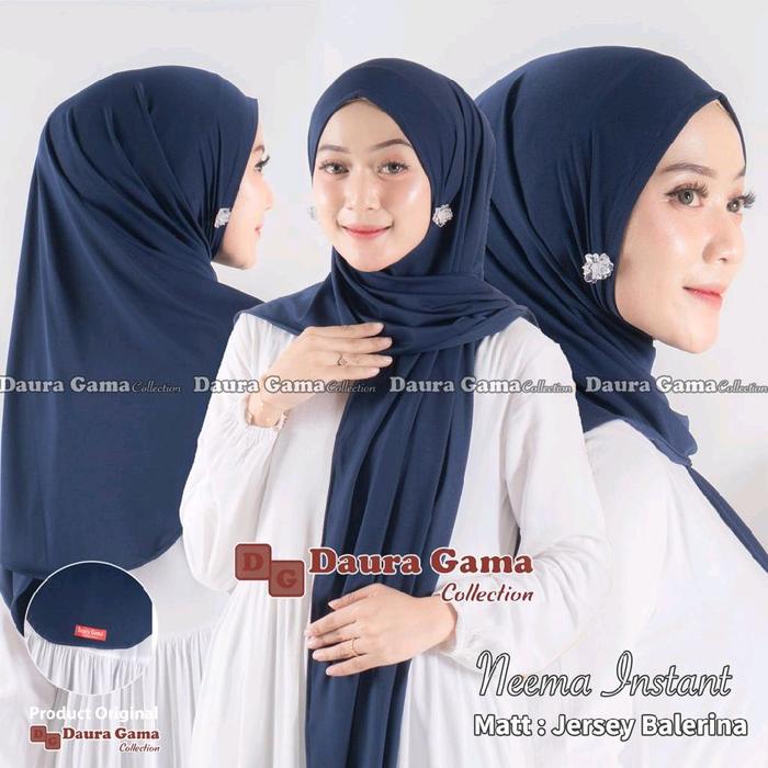 Daura Gama Collection Pasmina Instan Jerset Neema Instant Matt Jersey Balerina Original
