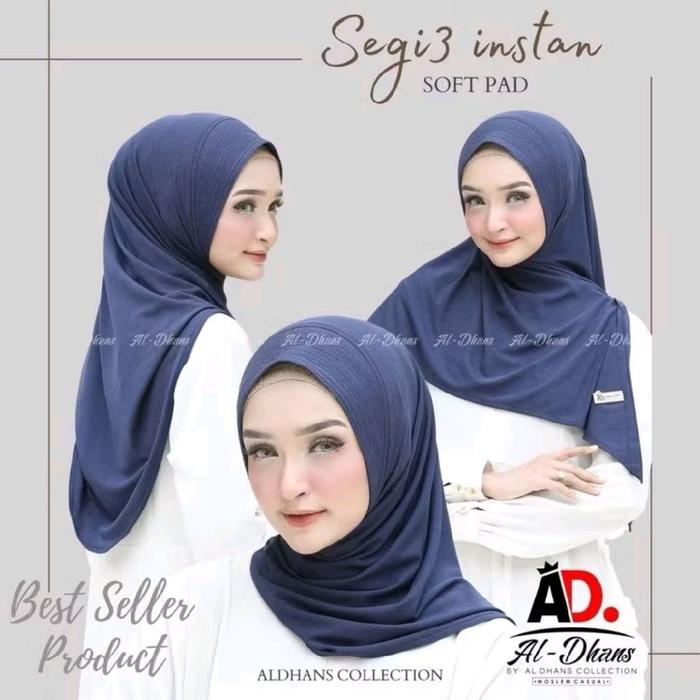 Al-Dhans Segi3 Instan Soft Pad Skindof Ori Al-Dhans Collection Hijab Best Seller Product