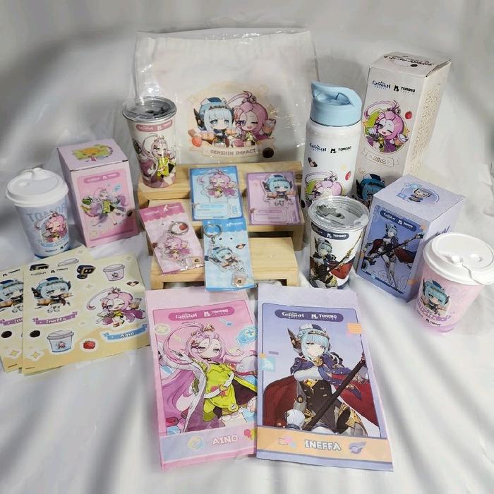 READY Original Merch Mihoyo Collab Event GI Genshin Impact X Tomoro Coffe Ineffa Aino Acrylic Stande